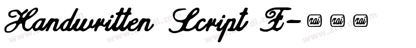 Handwritten Script F字体转换